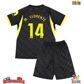 Atletico Madrid Marcos Llorente #14 Replica Away Stadium Kit for Kids 2026-27 Short Sleeve (+ pants)